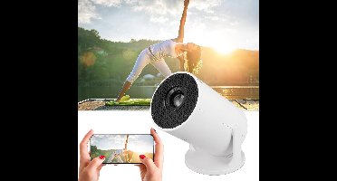 Draagbare Full HD Miniprojector met 270° Rotatie voor Buiten en Binnen – Geschikt voor Smartphones en Laptops