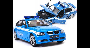 Welly BMW 330i Politie modelauto 1:24 - gedetailleerd gegoten