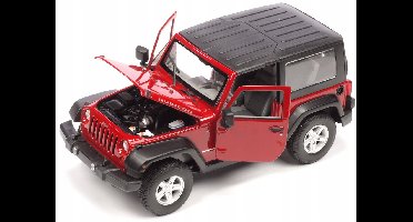 Welly Jeep Wrangler Rubicon 1:24 Rood Metaal Speelgoedauto