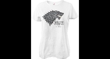Game of Thrones Damen T-Shirt Stark Sigil Girly Tee WB-5-GOT001-H30-13 White-M