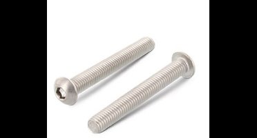 Laagbolkopbout M8 x 16 ISO 7380-1 RVS A2 (200 stuks)