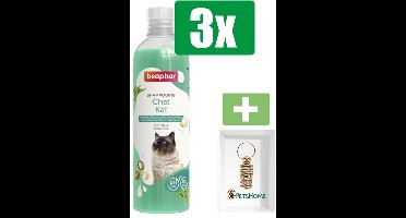Beaphar Shampoo Kat 250 ml - 3 Stuks - Inclusief PetsHome Goudkleurige Adreskoker