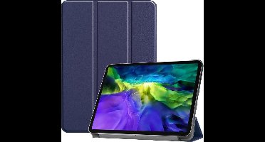 Tri-fold smart case hoes voor iPad Pro 12.9 (2020 / 2021 / 2022) - Donkerblauw