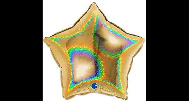 Folieballon ster goud glitter 46 cm