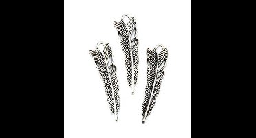 12419-1915 Metal Charms. Leaves. Platinum