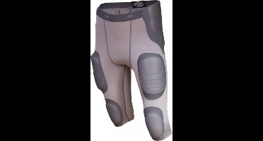 MM - Rugby Broek - Nfl - American Football - Met 7 Ingenaaide Pads - Volwassenen - Grijs - XL