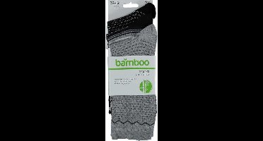 Apollo Sokken Fashion Bamboo Dames Grijs/zwart 3-pack Mt 39/42