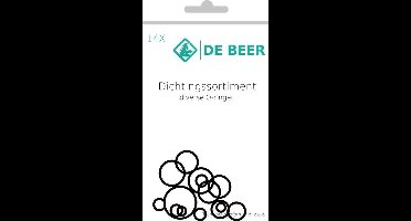 De Beer dichtingssortiment diverse o-ringen set van 14 stuks