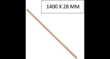 Benson Bezemsteel Hout - 140 cm. x Ø 28 mm. FSC-keur