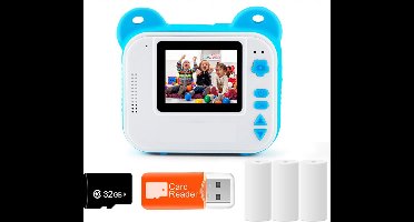 Currero Polaroid Camera - Camera Met Printer - Digitale Foto Camera - Oplaadbaar - Blauw