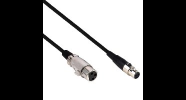 Mini XLR (v) - XLR (v) audiokabel / zwart - 1,5 meter