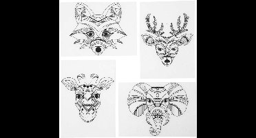 CC Krimpfolie Dieren Motief 10,5×14,5cm dikte 0,3mm Mat transparant