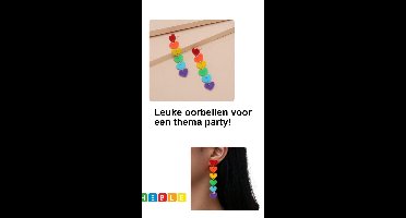LGBT Oorbellen Regenboogkleuren voor Pride - Gay, Lesbian, Trans Cadeau - Kado, Geschenk, Gift voor Verjaardag of Feestdag - Verrassend Liefdevol: Love is Love! - van Heble® ***