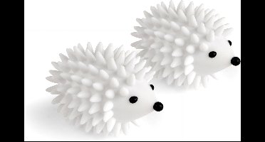 Kikkerland Herbruikbare wasdrogerballen (set van 2) - Vermindert droogtijd - Egel - Wit - Huishouden accessoire - Ballen voor in de droger