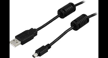 DELTACO USB-503, USB 2.0 Cable f/ Cameras, Mannelijk - Mannelijk USB-kabel, 2m