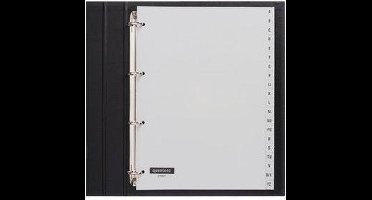 Quantore tabbladen - 4-gaats - alfabet - grijs