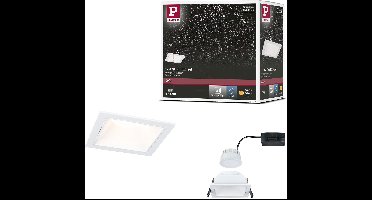 LED-inbouwlamp 3-Step-Dim Cole Coin Set van 1 IP44 hoekig 88x88mm Coin 6W 470lm 230V dimbaar 2700K Wit