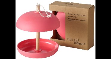 Boltze - Voederstation - Voederhuisje - Vogelvoederhuisje - Roze - Duurzaam - Bamboe