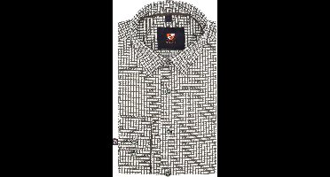 Suitable Overhemd Print Groen - Maat 43 - Heren - Casual Shirt