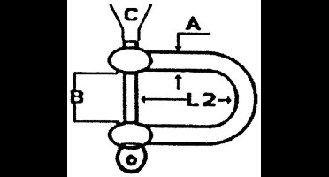 D-sluiting rvs 12mm bulk