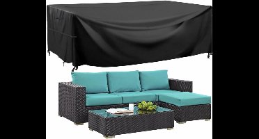 ApexArte® Beschermhoes Tuinmeubelen - Tuinsethoes - Waterdicht - Zwart