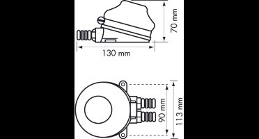 Membraanpomp met voetbediening