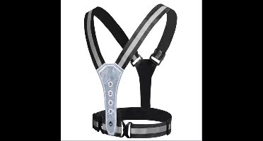 New Age Devi - Ga voor veiligheid en zichtbaarheid met dit hardloopvest - Verlichting - Accessoires - LED - Zwart - s stuks