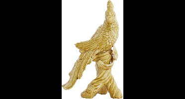 Light & Living - Ornament BIRD - 22.5x14x39cm - Geel
