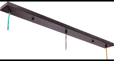 ETH plafondbalk 3 snoeren - 90 cm - metaal - zwart