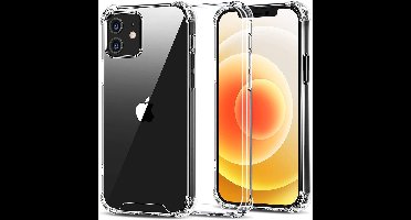 Hoesje Geschikt voor iPhone 12 / 12 Pro hoesje shock proof siliconen - TPU Schokbestendig backcover (verstevigde randen)