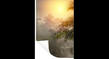 Muurstickers - Sticker Folie - Mooie zonsondergang boven het oerwoud van het Nationaal park Corcovado in Costa Rica - 20x30 cm - Plakfolie - Muurstickers Kinderkamer - Zelfklevend Behang - Zelfklevend behangpapier - Stickerfolie