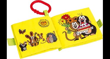 Bino Babyboekje Little Mole Junior 13 Cm Polyester Geel/groen de kleine mol