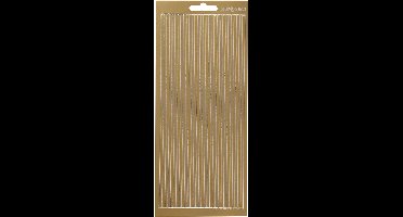 Stickers, randen, vel 10x23 cm, goud, 1 vel