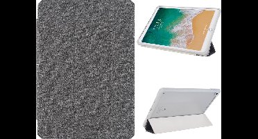 Hoes Geschikt voor Samsung Galaxy Tab A7 hoes - (2020/2022) - bookcase Tri-fold Fabric Stof shockproof - smart cover Zwart