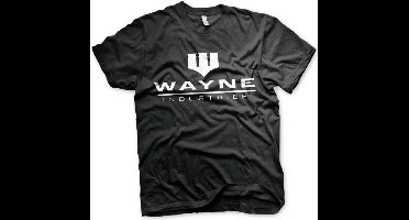 DC Comics Batman Unisex Tshirt -5XL- Wayne Industries Logo Zwart
