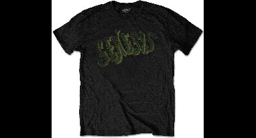 Genesis Heren Tshirt -S- Vintage Logo - Green Zwart