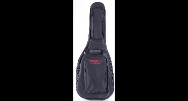 MUSIC STORE "Deluxe" Gigbag Western gitaar zwart/rood Logo - Tas voor akoestische gitaren