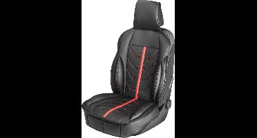 Walser Zitkussen Kimi - zwart - rood - imitatieleren bekleding