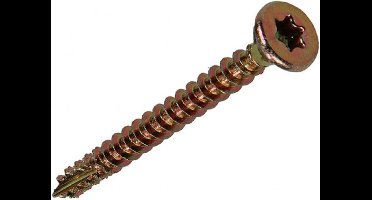 Spaanplaatschroef.Platkop-Torx-T20. Verzinkt. 40 Stuks 4,0 X 40mm. lang. Sam.