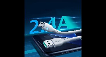 USB - micro-USB-kabel 2,4A 2m Joyroom S-UM018A13 - wit