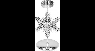Springos Kandelaar | Kaarshouder | Lichtkaarshouder | Sneeuwvlok | Zilver