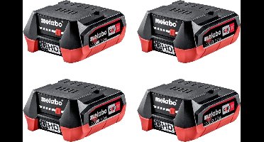 Metabo accuset 4x LiHD accupack 12 V 4.0 Ah / 4000 mAh Li-Ion met laadniveau-indicator ( 4x 625349000 )