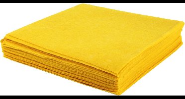 Talen Tools Huishouddoekjes - 20x stuks - geel - schoonmaakdoekjes - sterk absoberend