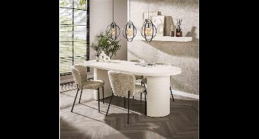 Eettafel arch stone 215x90cm - Marmer composiet