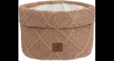 Jollein - Commodemandje - Commode Mandje voor Babykamer- 14x18cm - Opbermand - Check Knit Biscuit