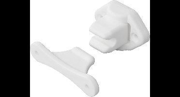 ProPlus Scharnierende Deurvanger - Camper Deurstop - Deurklem - Deurhouder - Simpele en Snelle Montage - Veilig en Eenvoudig deur open - Scharnierfunctie - Flexibele Caravandeurhouder - 2-delig - Wit