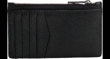 BOSS Leren Kaarthouder New Crosstown 10 CC With Zip Black Zwart