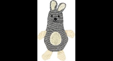 Flamingo Natural Fun Konijn - Kattenspeelgoed - 14 cm Grijs Beige