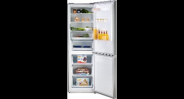 PRIMO PR183CIN Koelvriescombinatie - No Frost - 338L - Vrijstaande Koelkast - C - 35dB Stil - Inox