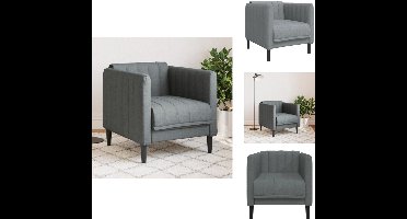 vidaXL - Fauteuil - stof - donkergrijs